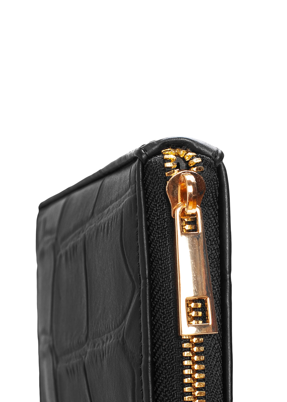 MULTI WALLET corn leather black crocodile - Ecomarket.com