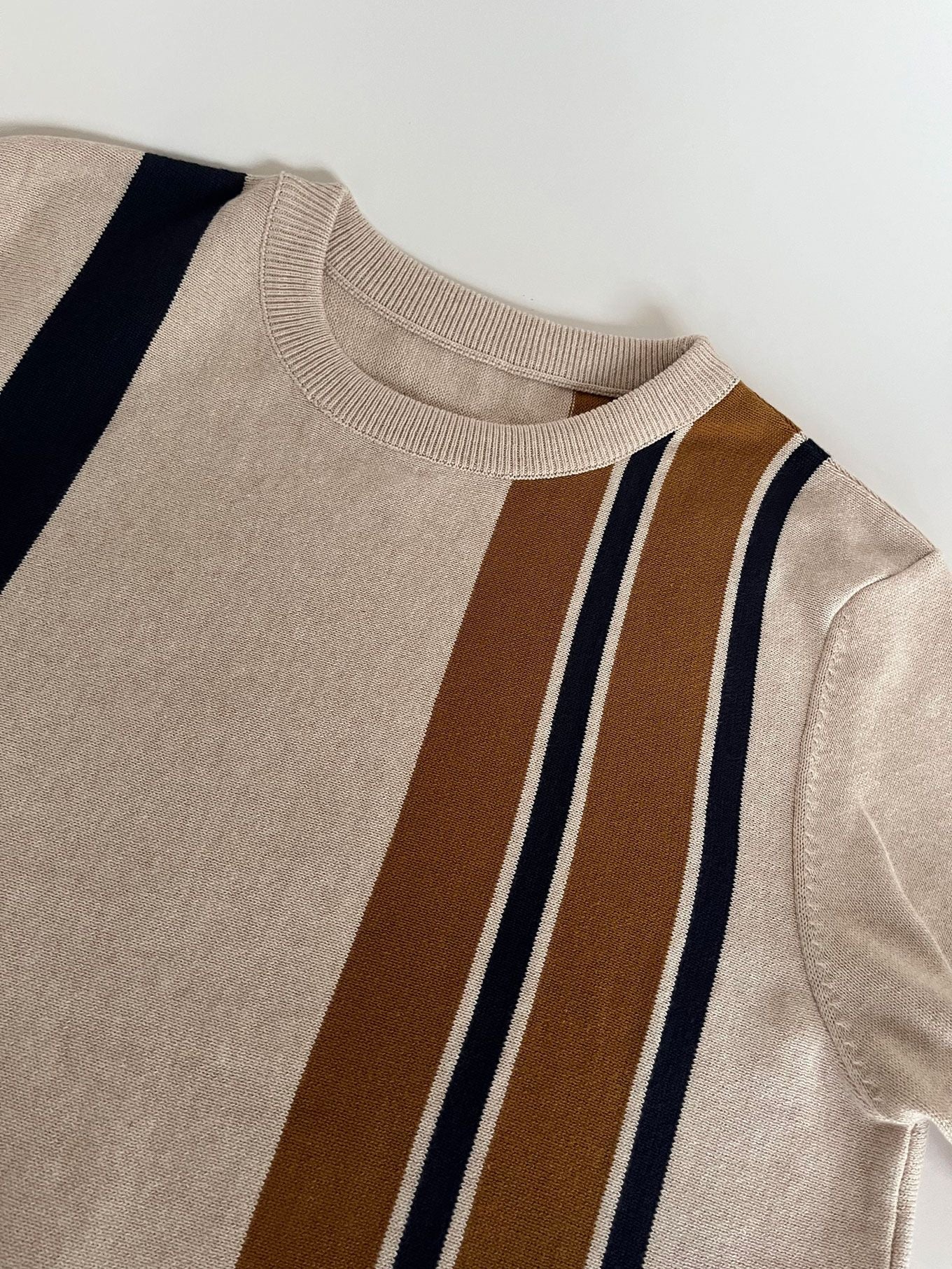JOHNNY - Organic Cotton Knit Tee - Sand - Ecomarket.com