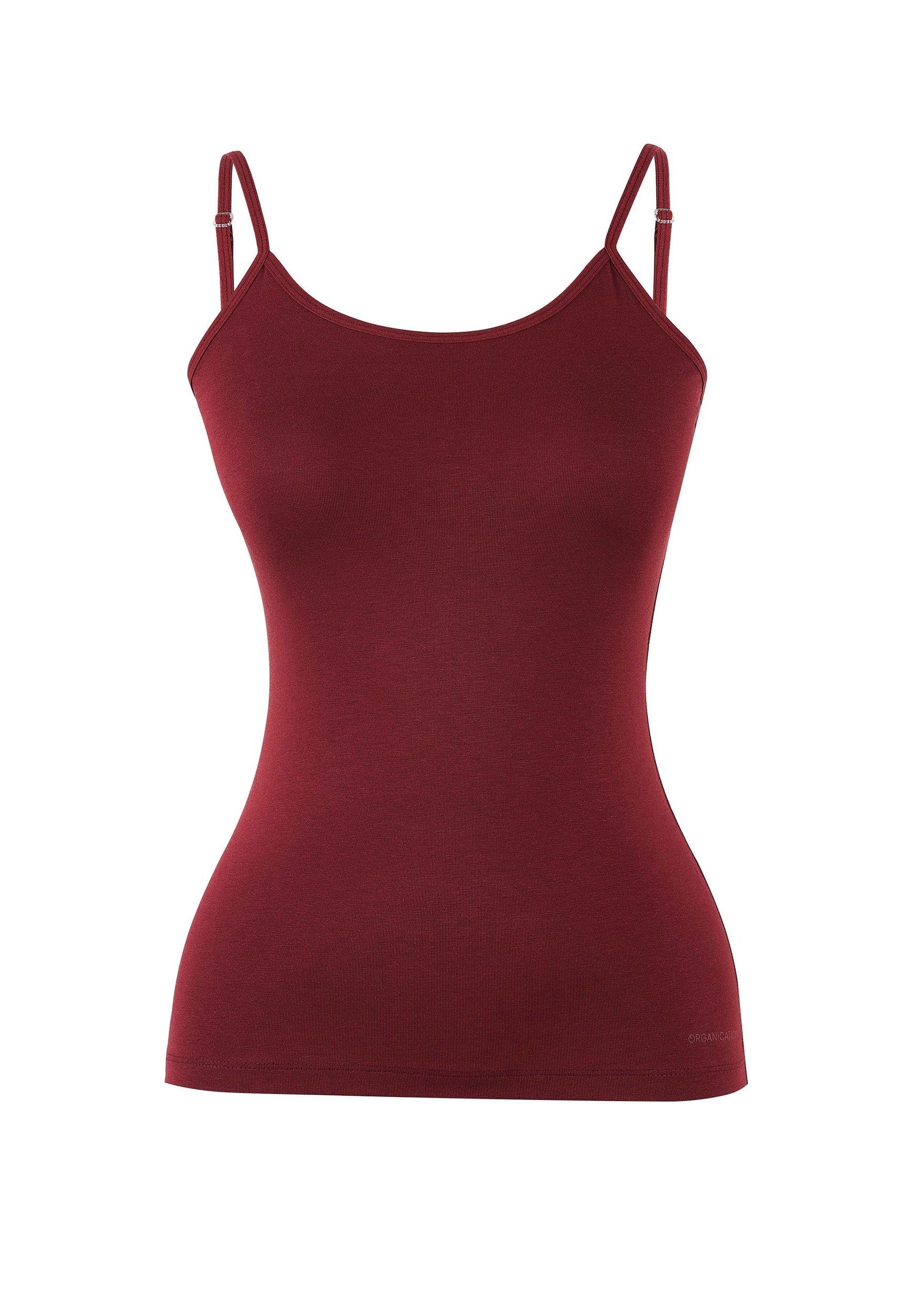 ALINA | Camisole made from super soft TENCEL™ modal mix in Bordeaux - Ecomarket.com