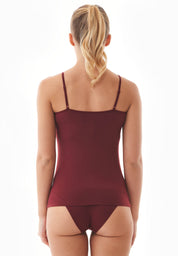 ALINA | Camisole made from super soft TENCEL™ modal mix in Bordeaux - Ecomarket.com