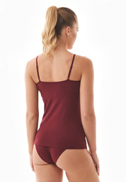 ALINA | Camisole made from super soft TENCEL™ modal mix in Bordeaux - Ecomarket.com