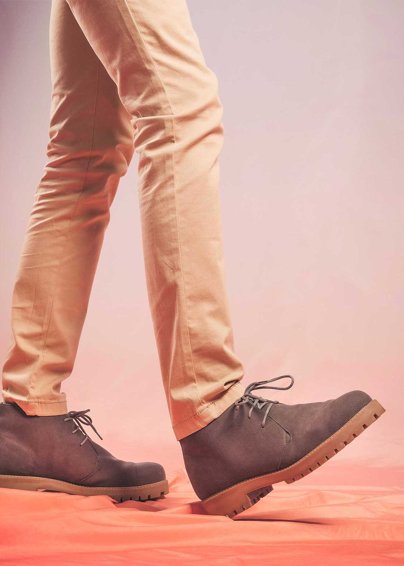 Agus Grey Vegan Desert Boots - Ecomarket.com