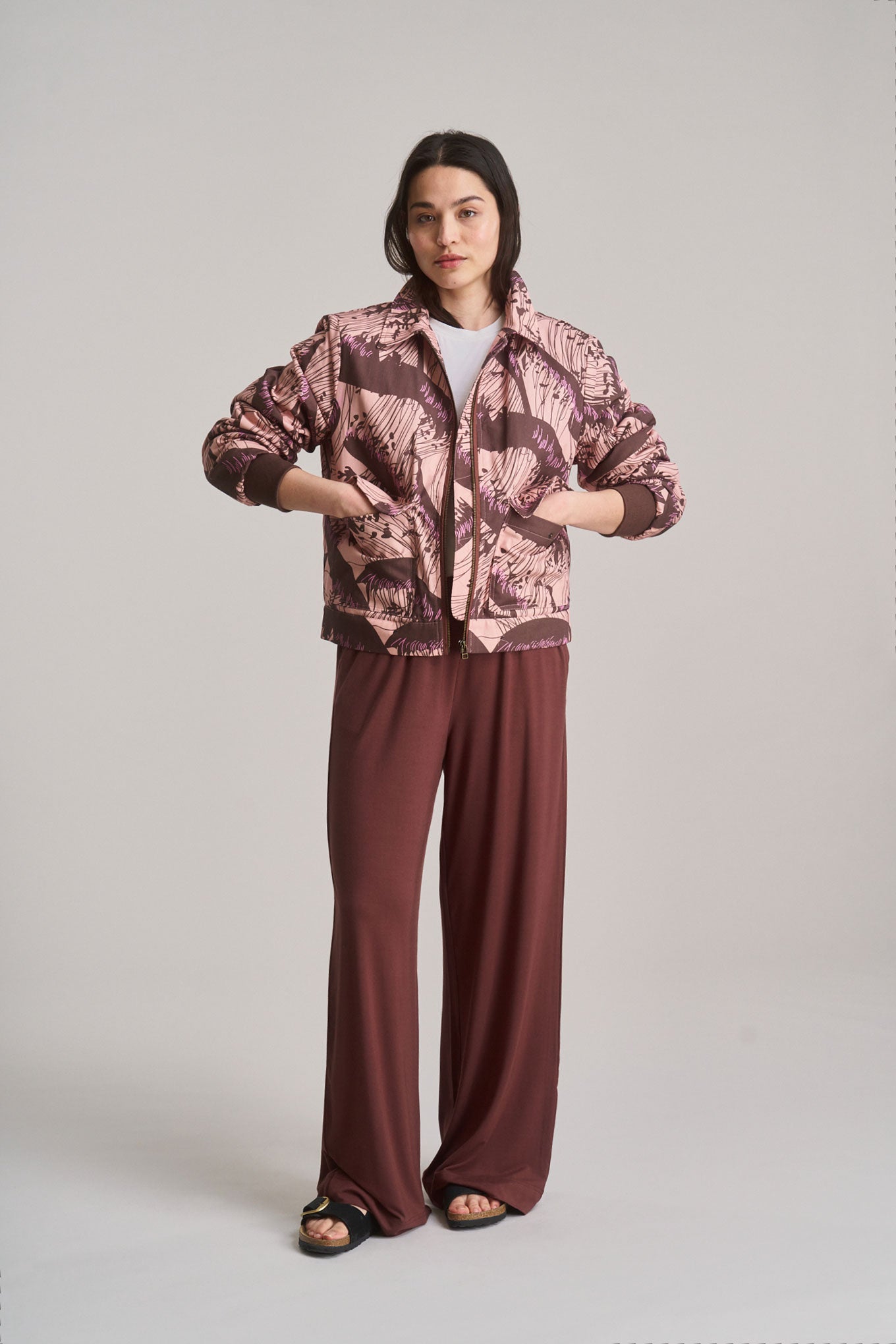 BINITA - Modal Jersey Trouser - Chocolate - Ecomarket.com