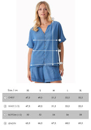Denim-Look Blouse in TENCEL™ Lyocell - Ecomarket.com