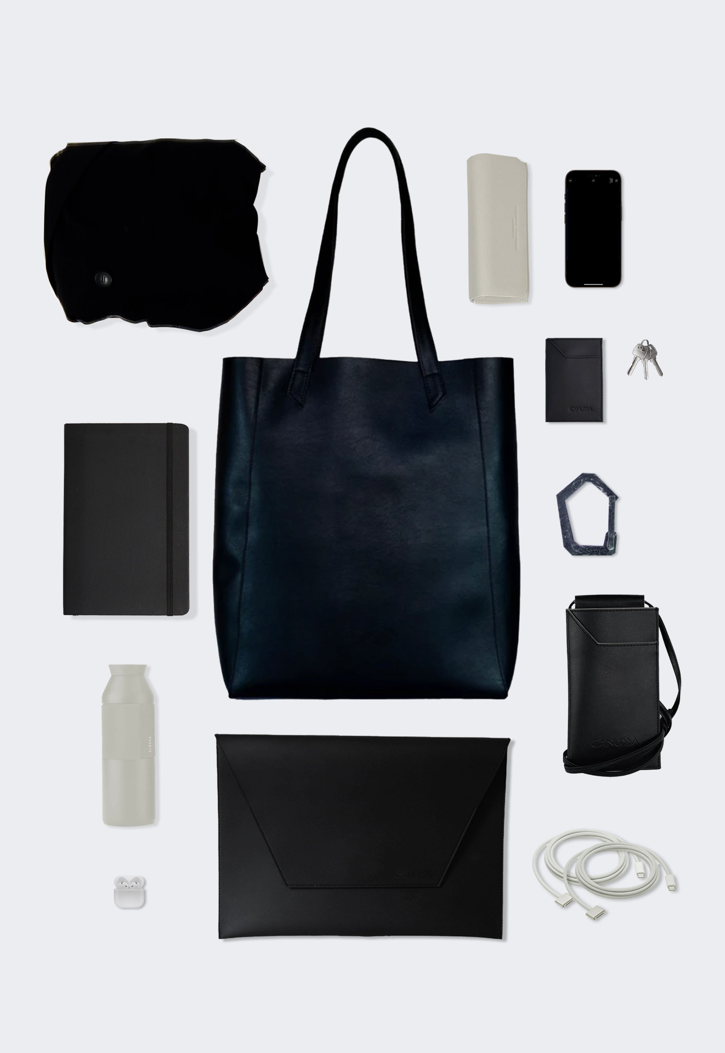 Lite - Black Vegan shoulder bag - Ecomarket.com