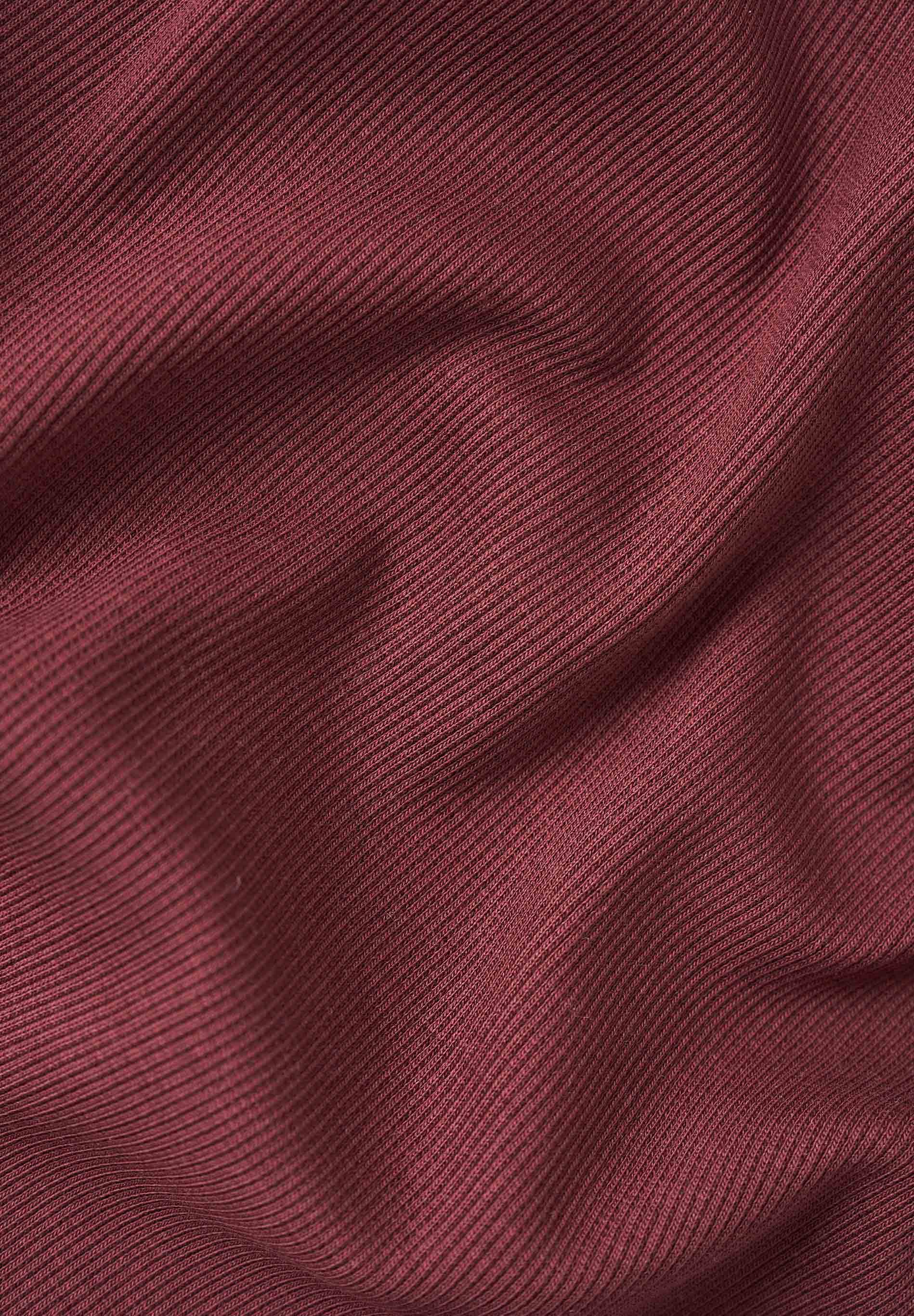SONNIA | Cropped Ribbed Top in Organic Cotton in bordeaux - Ecomarket.com