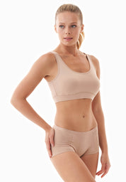 BRIANNA | Bralette made from organic cotton and TENCEL™ Modal in beige - Ecomarket.com