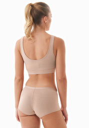 BRIANNA | Bralette made from organic cotton and TENCEL™ Modal in beige - Ecomarket.com