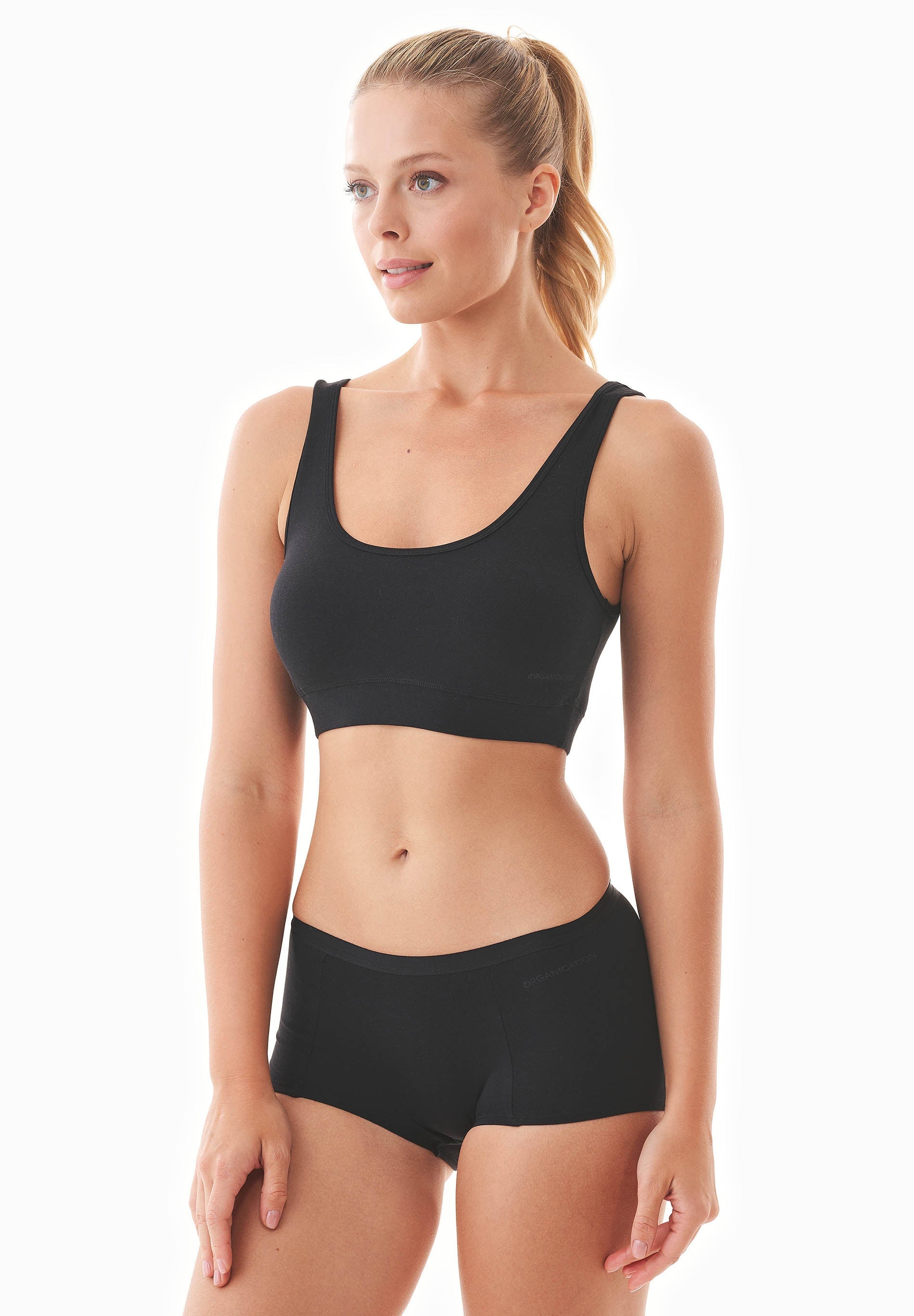 BRIANNA | Bralette made from organic cotton and TENCEL™ Modal in black - Ecomarket.com