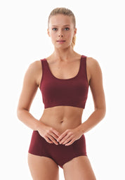 BRIANNA | Bralette made from organic cotton and TENCEL™ Modal in bordeaux - Ecomarket.com