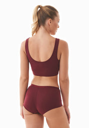 BRIANNA | Bralette made from organic cotton and TENCEL™ Modal in bordeaux - Ecomarket.com