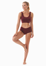 BRIANNA | Bralette made from organic cotton and TENCEL™ Modal in bordeaux - Ecomarket.com