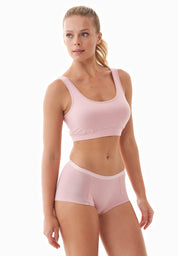 BRIANNA | Bralette made from organic cotton and TENCEL™ Modal in pink - Ecomarket.com