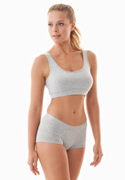 BRIANNA | Bralette made from organic cotton and TENCEL™ Modal in grey - Ecomarket.com