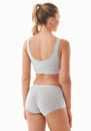 BRIANNA | Bralette made from organic cotton and TENCEL™ Modal in grey - Ecomarket.com