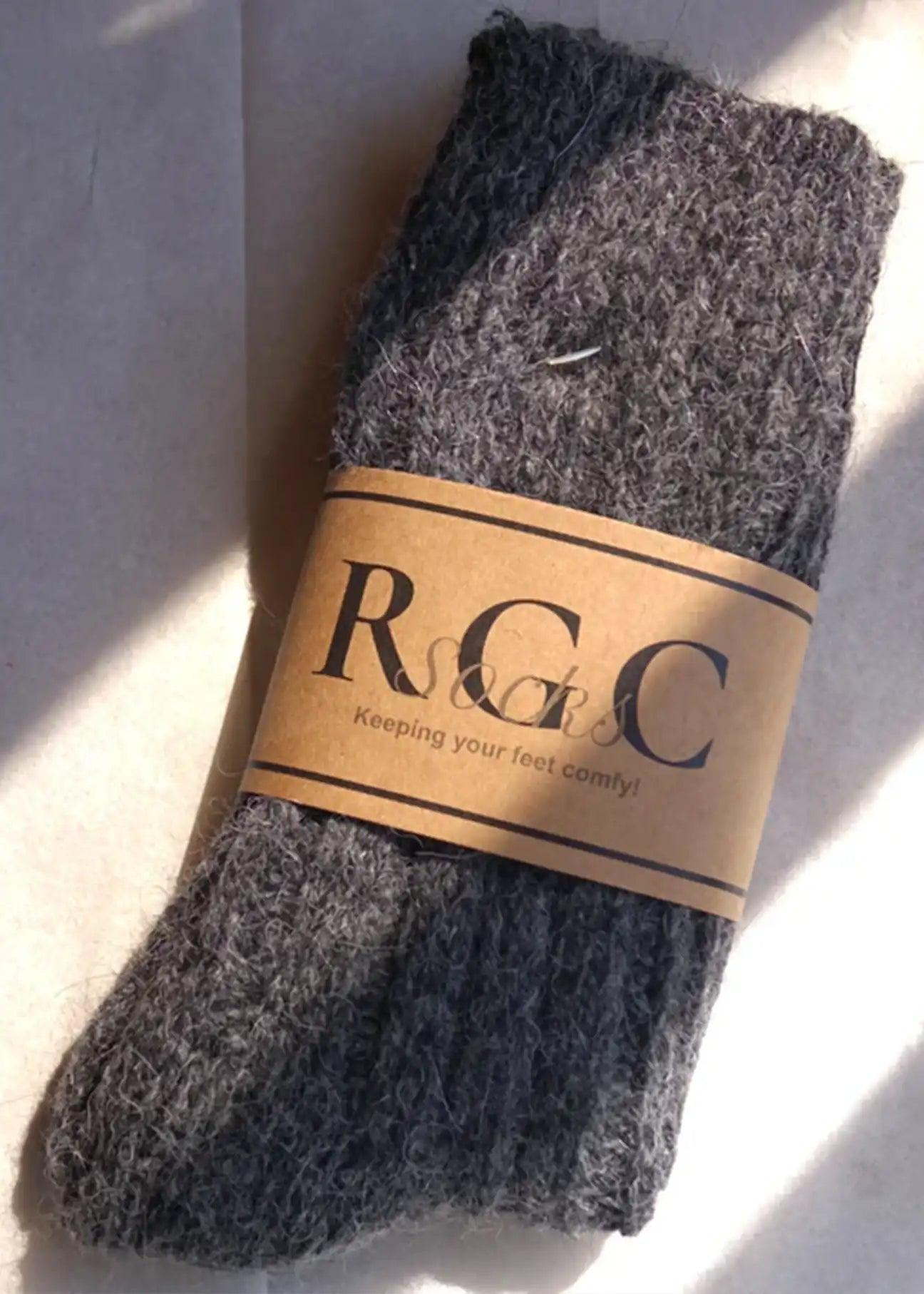 Alpaca Natural Wool Socks Antracite - Ecomarket.com