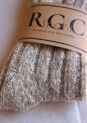 Alpaca Natural Wool Socks Beige - Ecomarket.com
