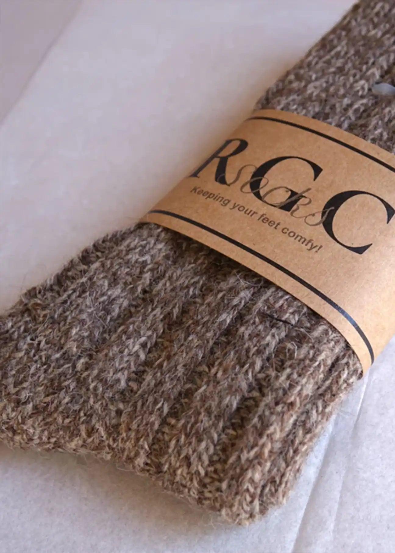 Alpaca Natural Wool Socks Brown - Ecomarket.com
