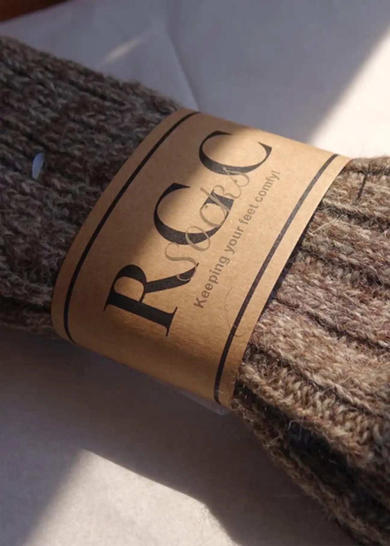 Alpaca Natural Wool Socks Brown - Ecomarket.com