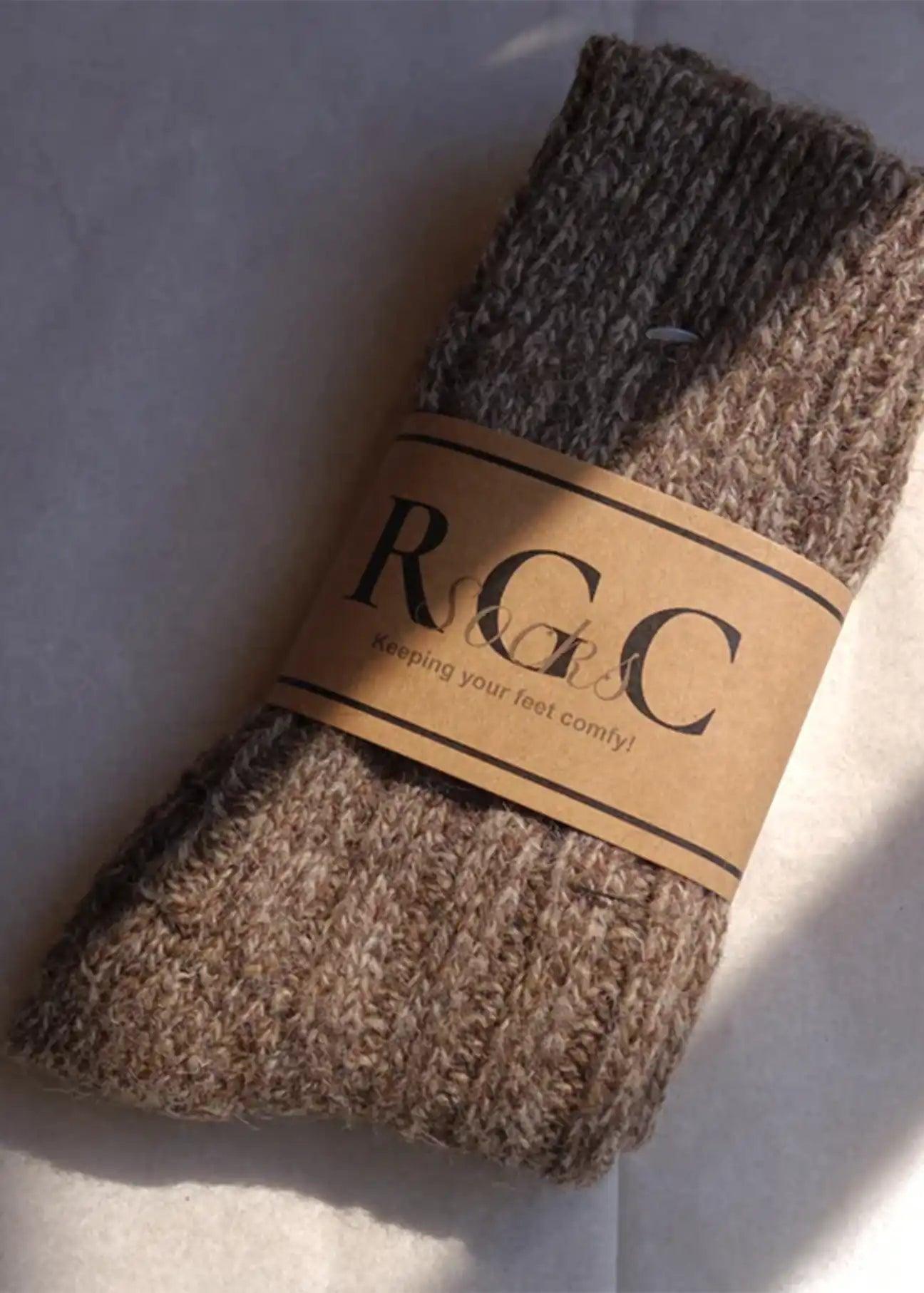 Alpaca Natural Wool Socks Brown - Ecomarket.com