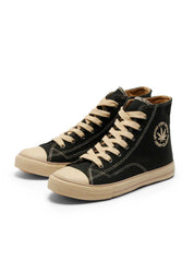 Billy High-Top Vegan Hemp Sneaker - Black - Ecomarket.com