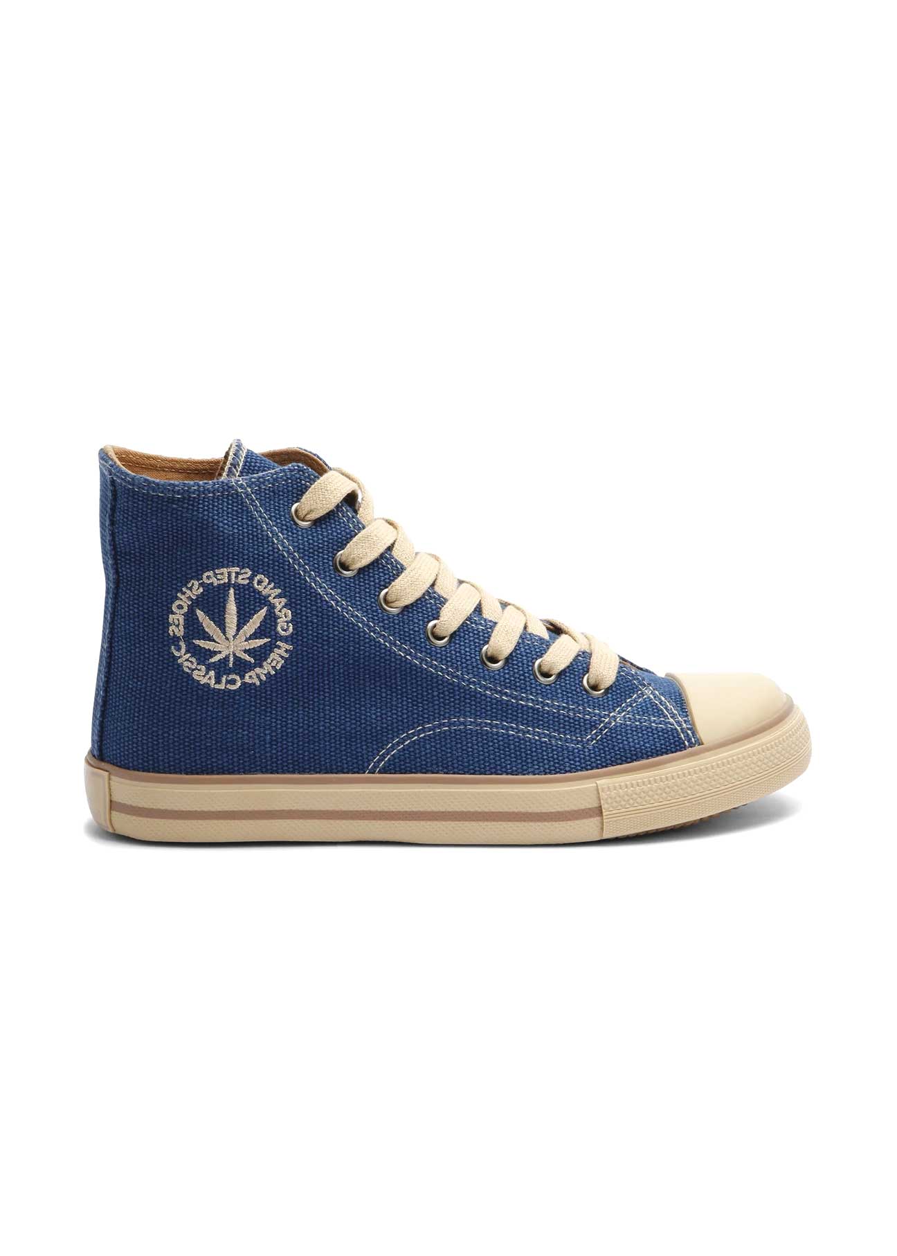 Billy High-Top Vegan Hemp Sneaker - Off Navy - Ecomarket.com