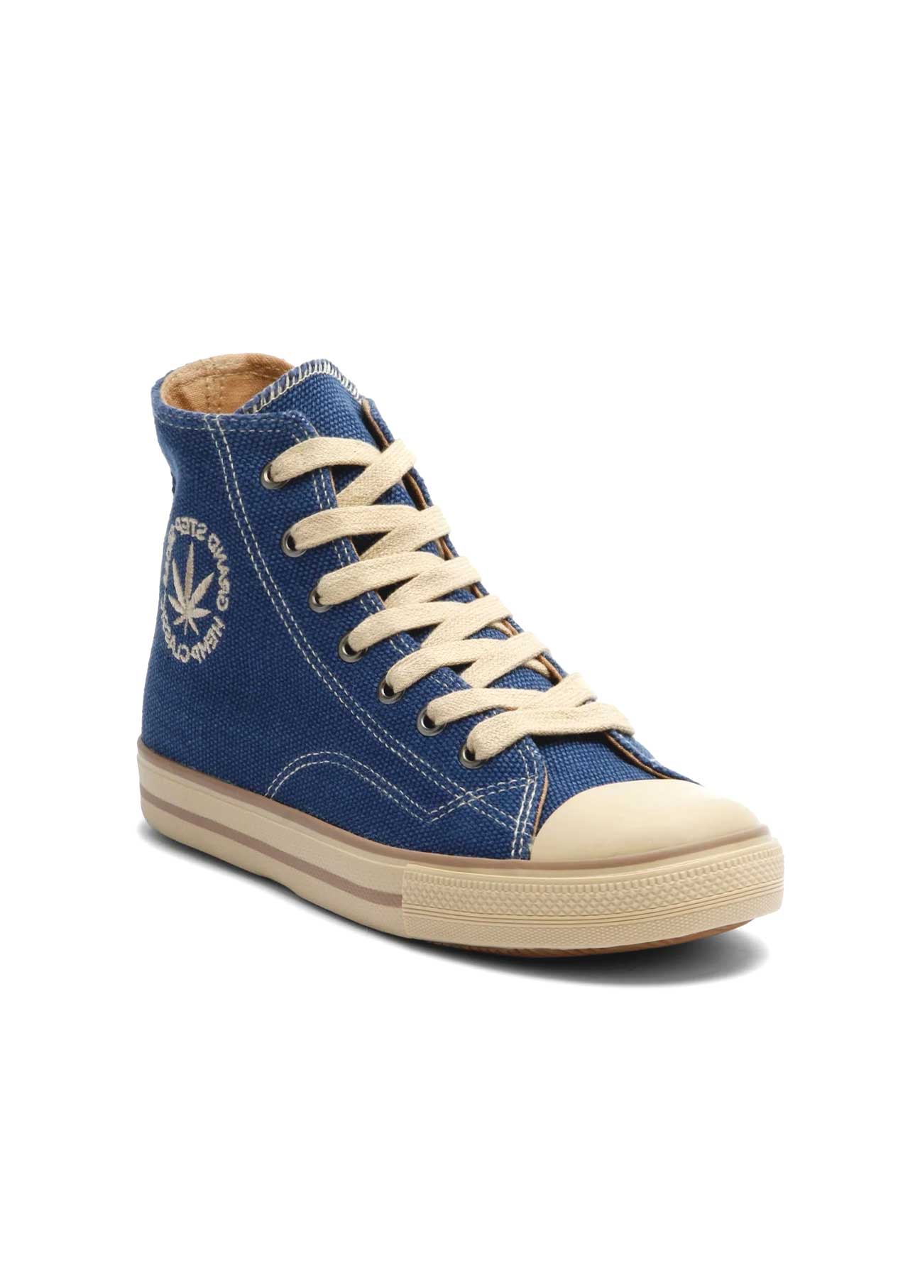 Billy High-Top Vegan Hemp Sneaker - Off Navy - Ecomarket.com