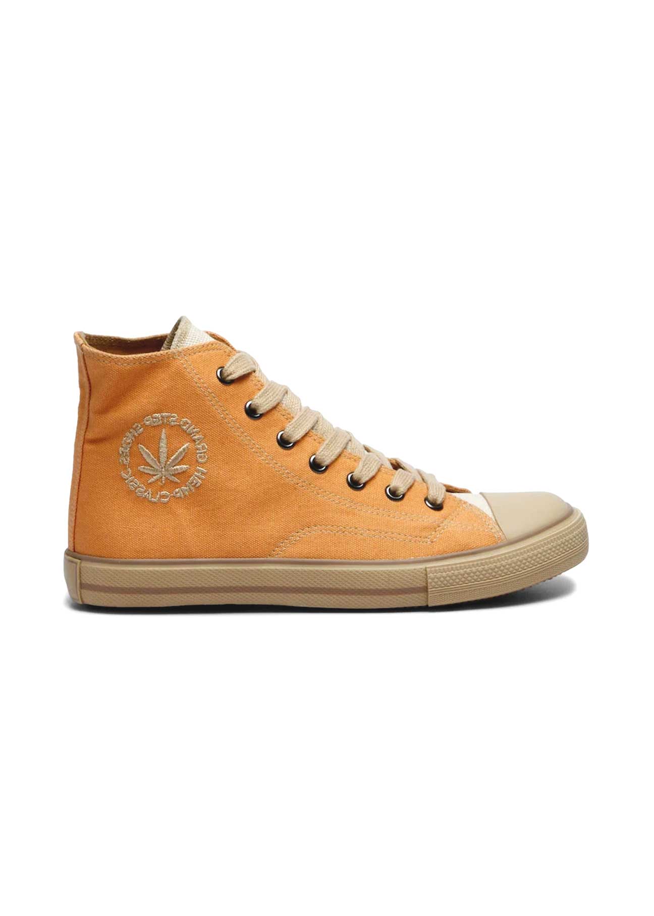 Billy High-Top Vegan Hemp Sneaker - Orange - Ecomarket.com
