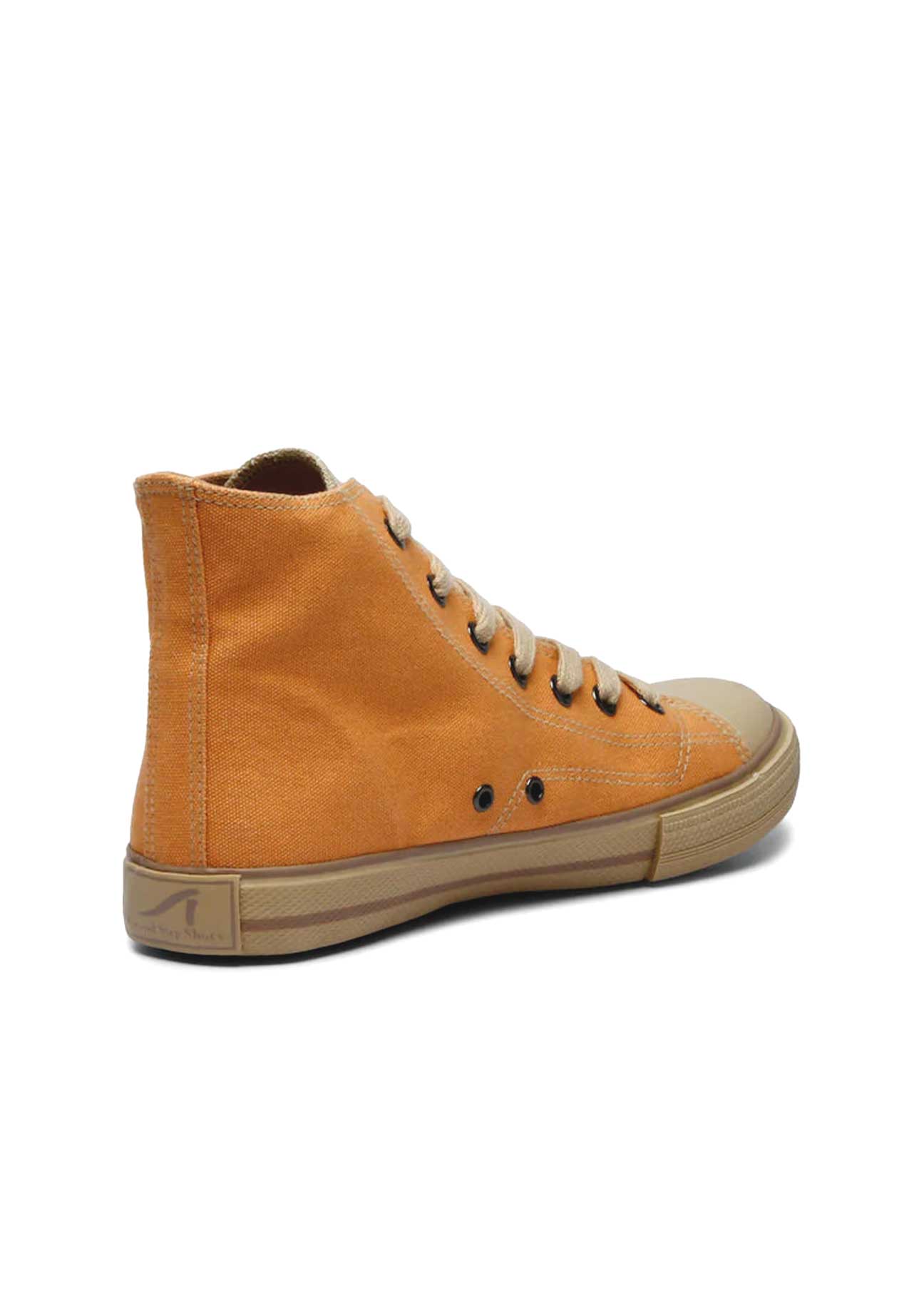 Billy High-Top Vegan Hemp Sneaker - Orange - Ecomarket.com