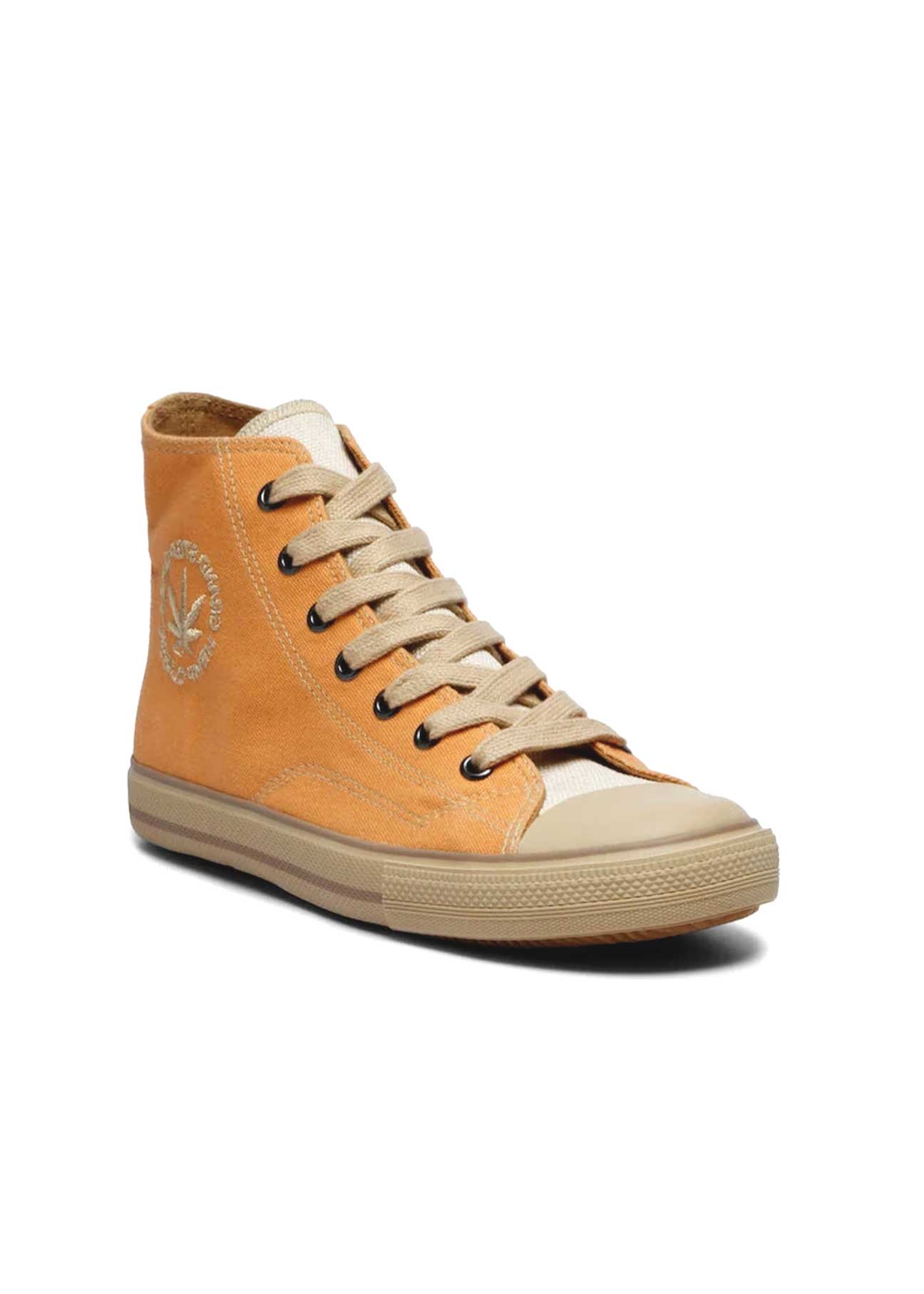 Billy High-Top Vegan Hemp Sneaker - Orange - Ecomarket.com