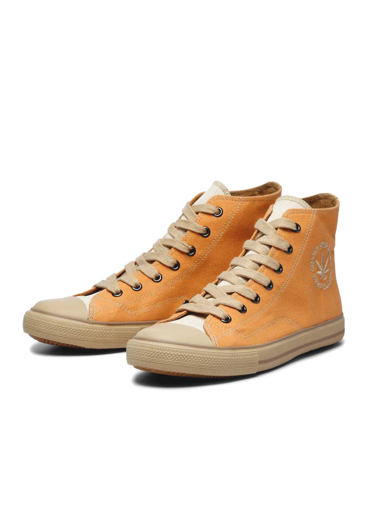 Billy High-Top Vegan Hemp Sneaker - Orange - Ecomarket.com