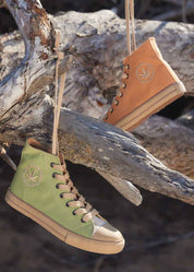 Billy High-Top Vegan Hemp Sneaker - Orange - Ecomarket.com