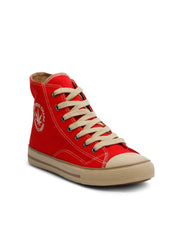 Billy High-Top Vegan Hemp Sneaker - Red - Ecomarket.com
