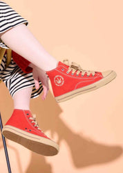 Billy High-Top Vegan Hemp Sneaker - Red - Ecomarket.com