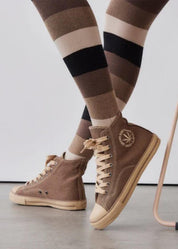 Billy High-Top Vegan Hemp Sneaker - Taupe - Ecomarket.com