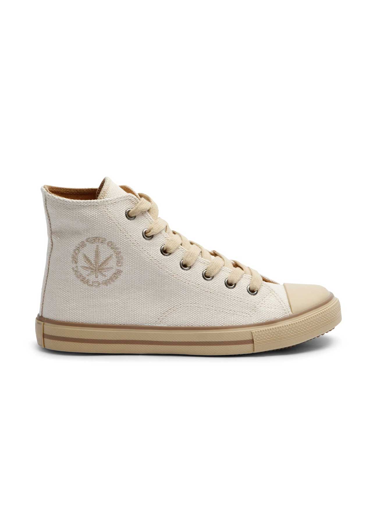 Billy High-Top Vegan Hemp Sneaker - Off White - Ecomarket.com