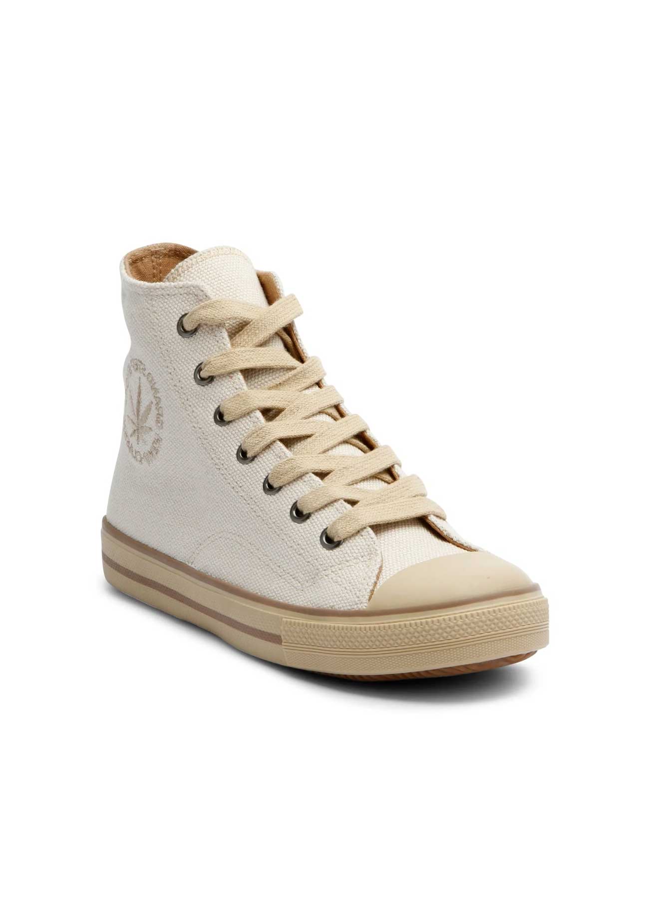 Billy High-Top Vegan Hemp Sneaker - Off White - Ecomarket.com