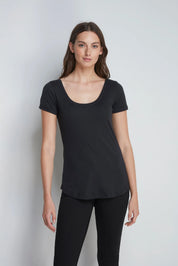 Boat Neck Cotton Modal Blend T-shirt - Ecomarket.com