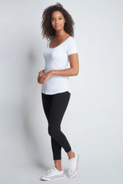 Boat Neck Cotton Modal Blend T-shirt - Ecomarket.com