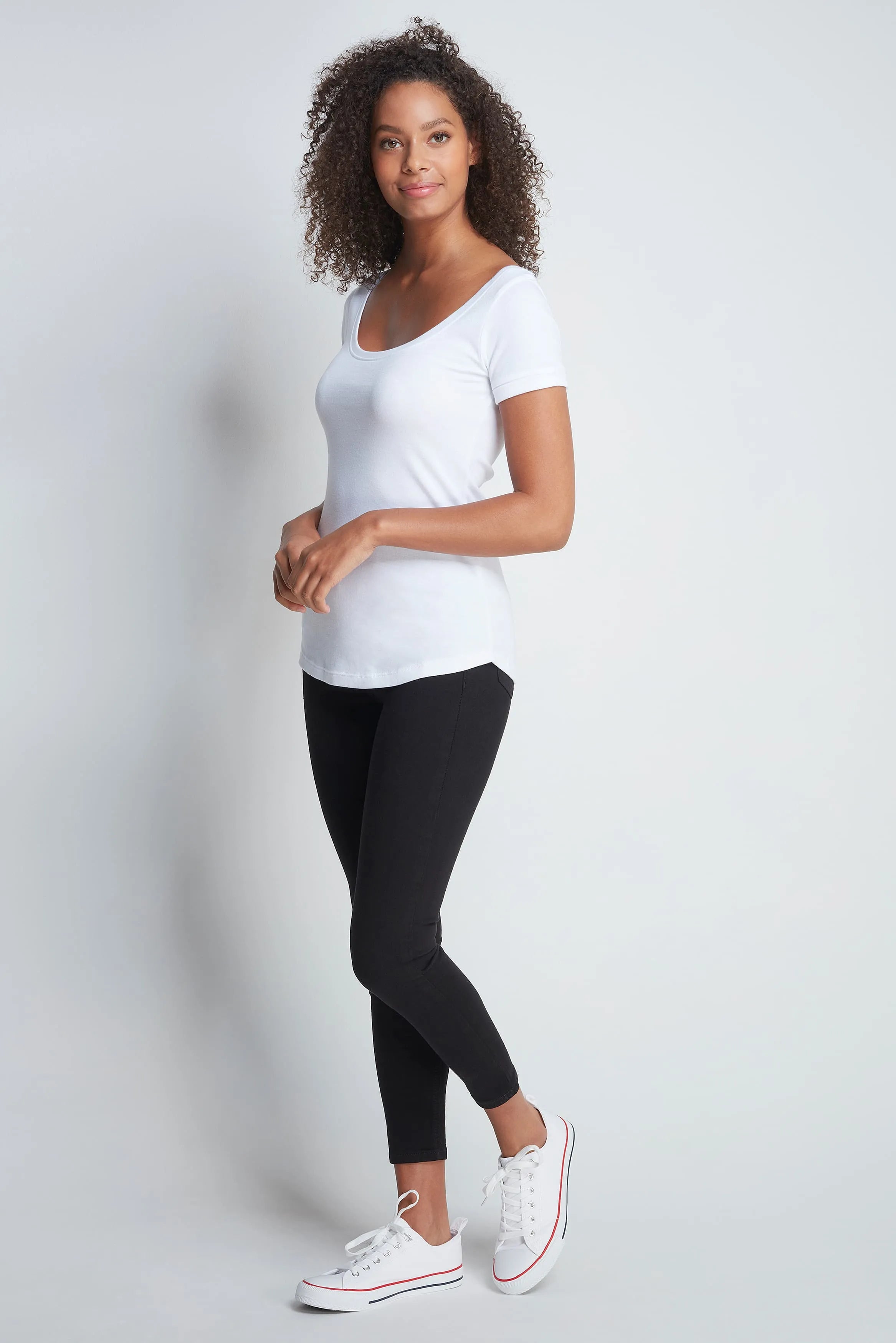 Boat Neck Cotton Modal Blend T-shirt - Ecomarket.com