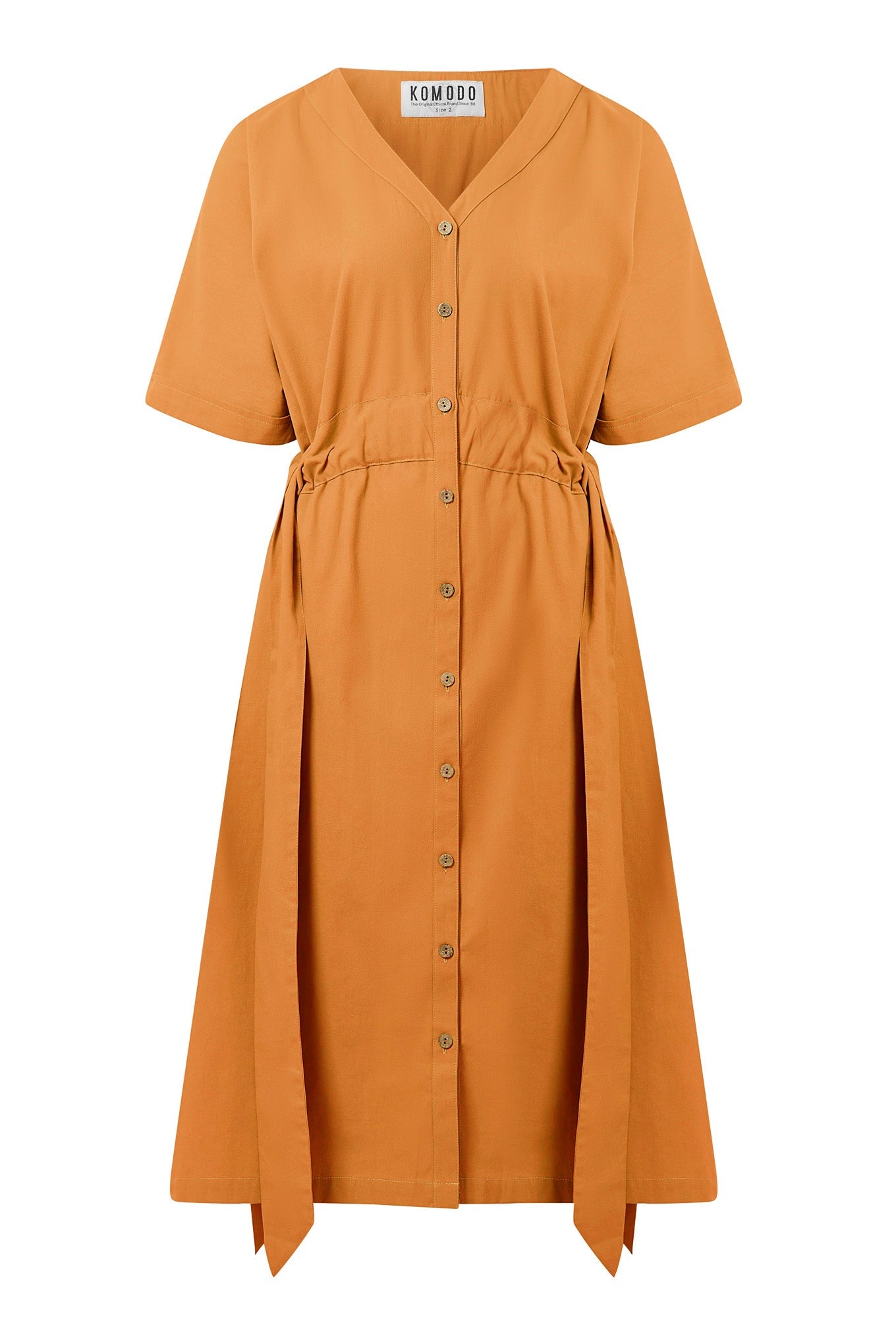 DUSK - Organic Cotton Dress - Orange - Ecomarket.com