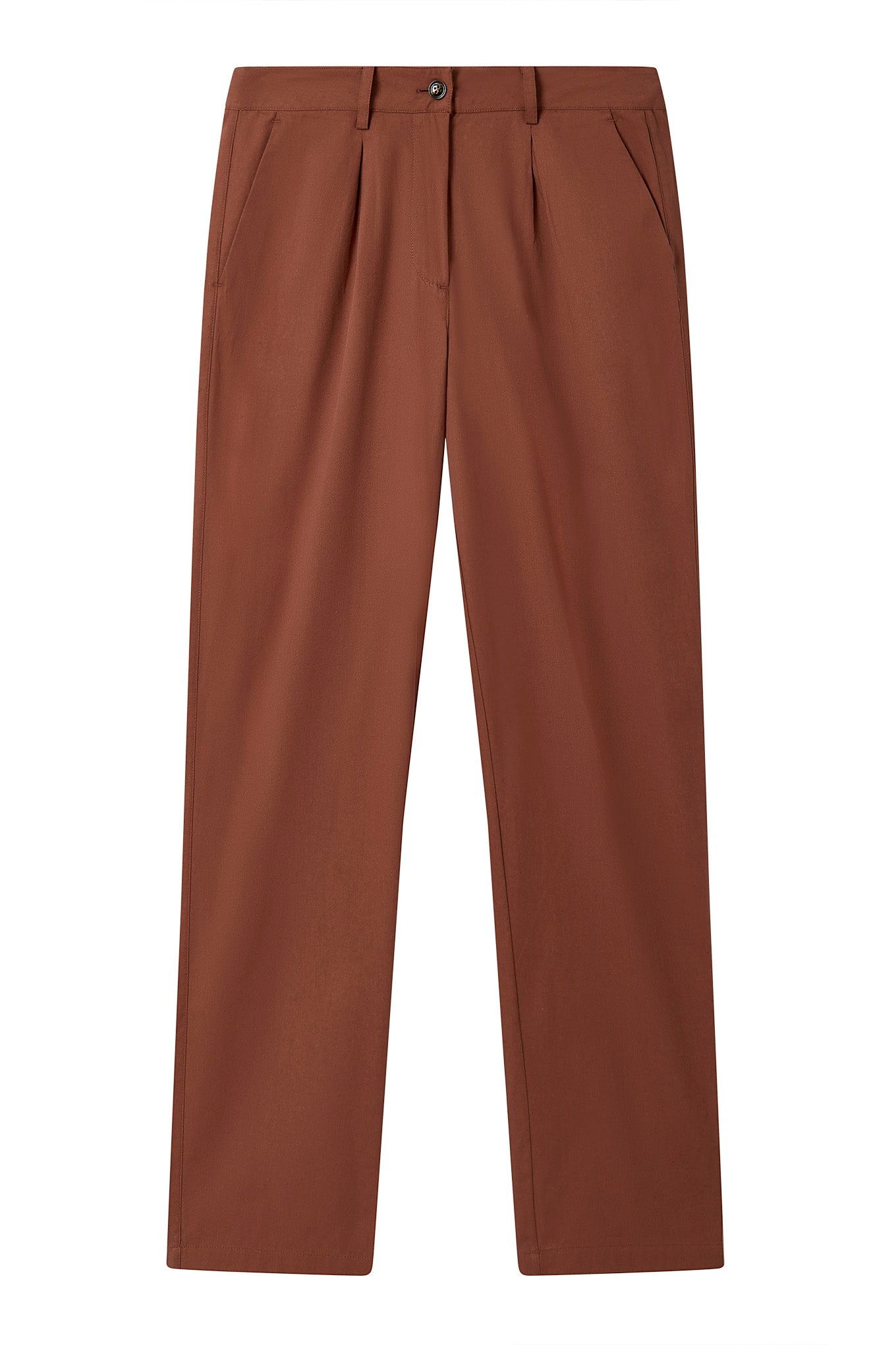 BOWIE - Organic cotton trousers - Chocolate - Ecomarket.com