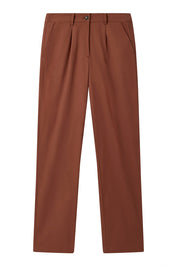 BOWIE - Organic cotton trousers - Chocolate - Ecomarket.com