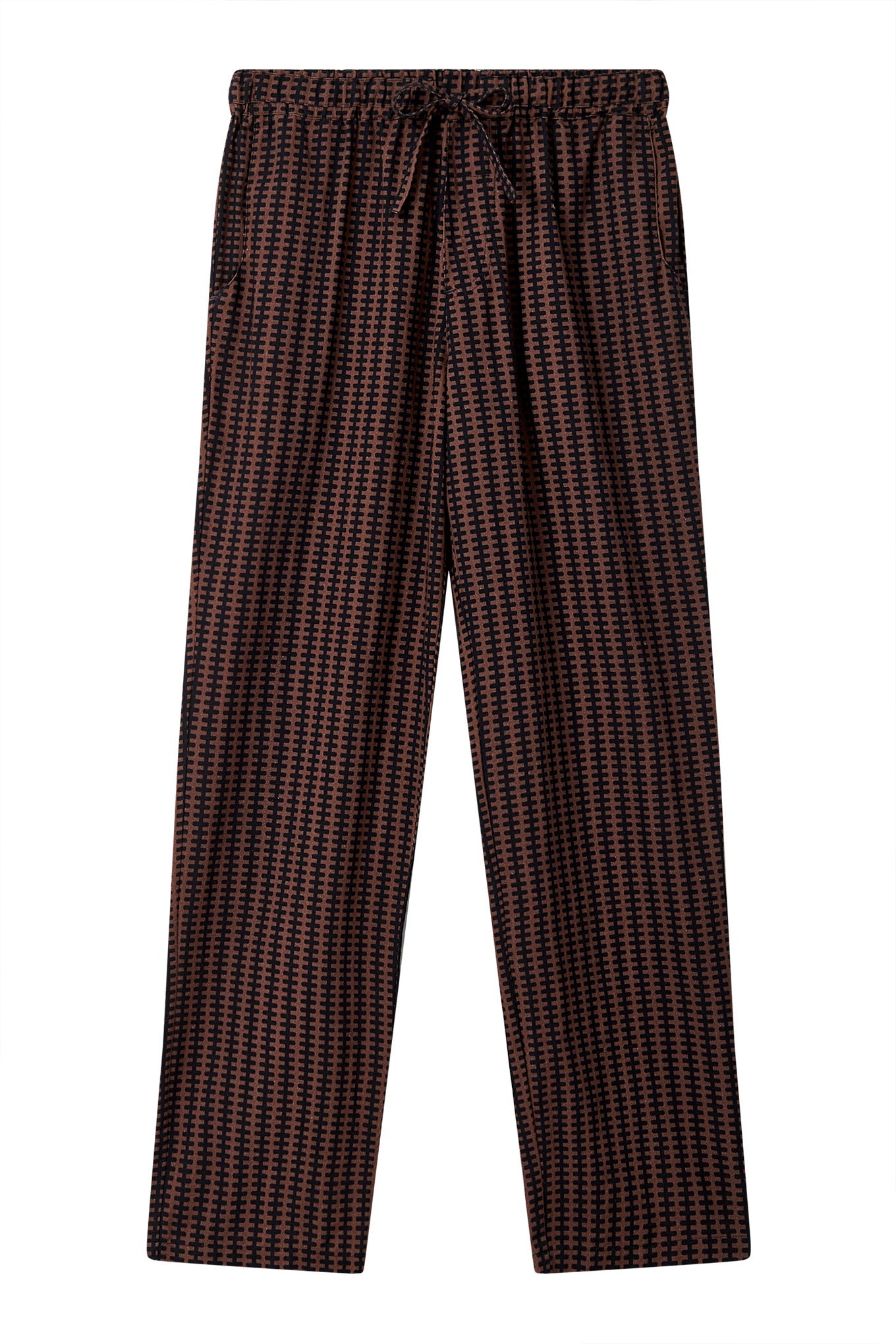 JOSHUA - Organic Cotton Trouser - Brown Stripe - Ecomarket.com