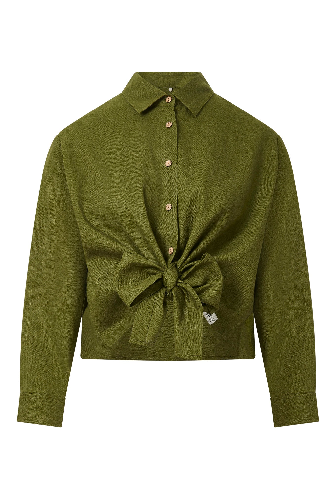 JUNGLE - Organic Linen Cotton Shirt - Khaki - Ecomarket.com