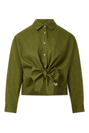 JUNGLE - Organic Linen Cotton Shirt - Khaki - Ecomarket.com