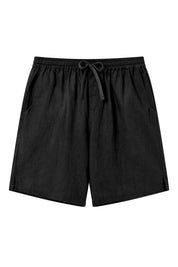 JERRY - Organic Linen Cotton Shorts - Black - Ecomarket.com