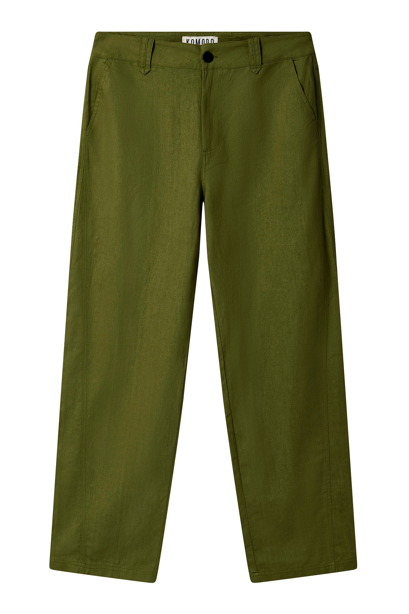 MAKULU - Organic Linen Cotton Trouser - Khaki - Ecomarket.com