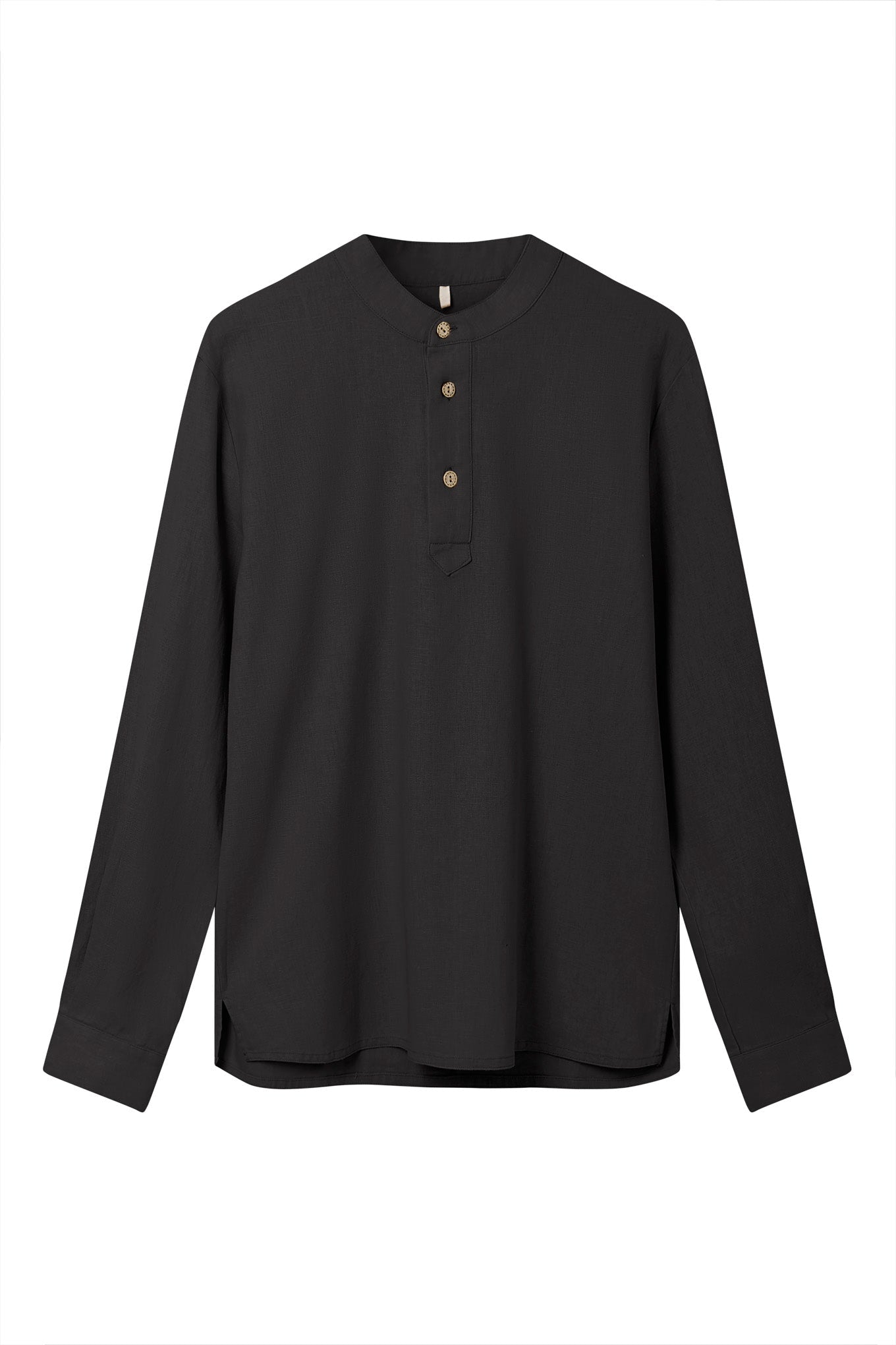 ELIJAH - Organic Linen Cotton Shirt - Black - Ecomarket.com