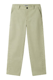MAKULU - Organic cotton trouser - Green ticking stripe - Ecomarket.com